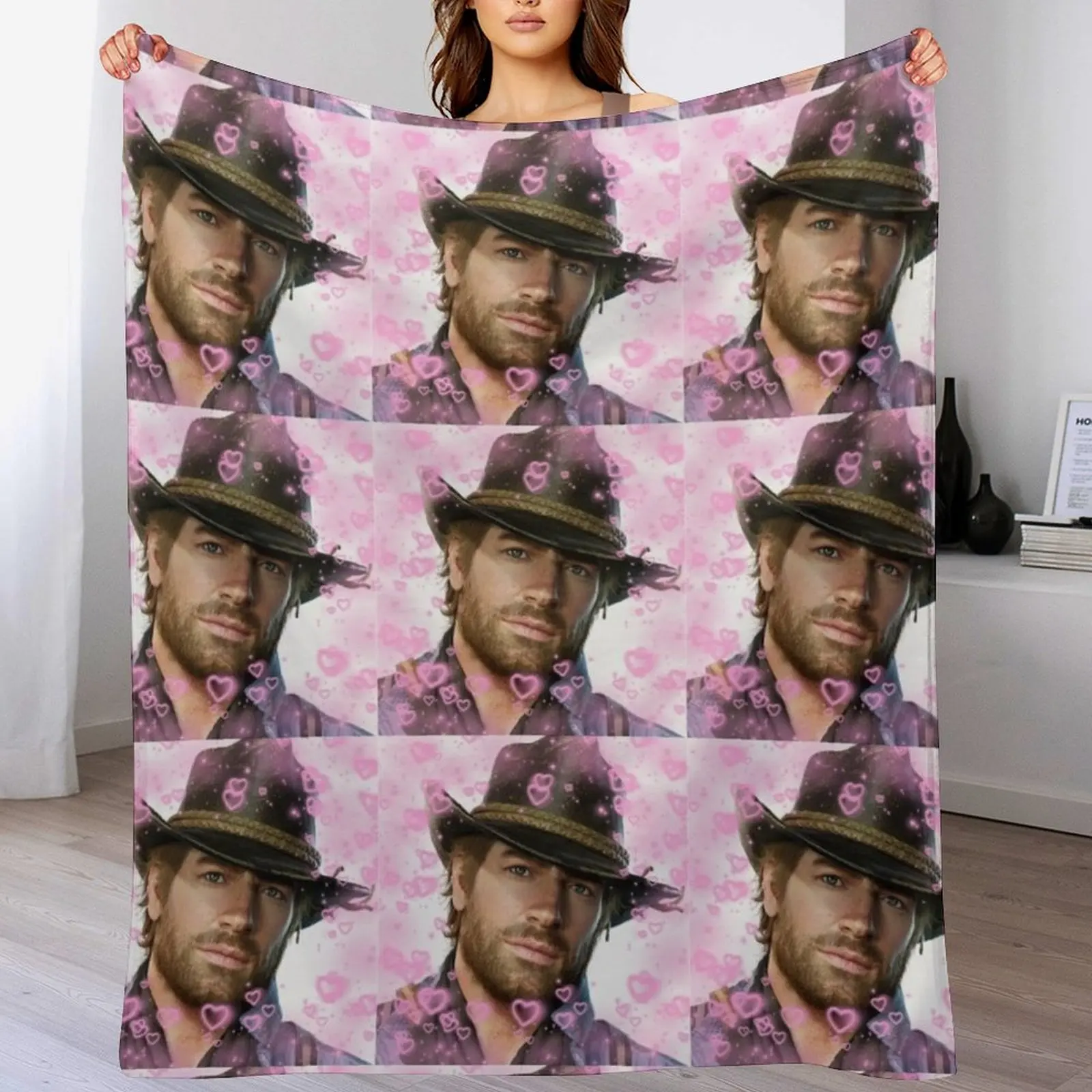 

Arthur Morgan Hearts Throw Blanket Camping Moving Furrys Heavy Blankets