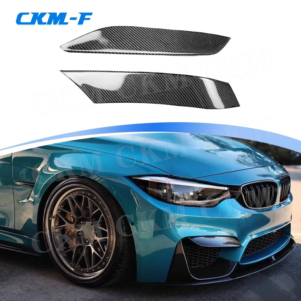 

Carbon Fiber Front FogLamp Splitters Eyebrows Covers for BMW 3 Series F80 M3 4 Series F82 F83 M4 2014-2019 Trim Car Accessories