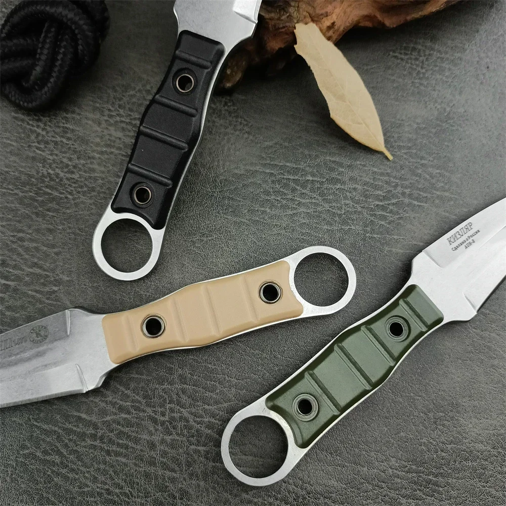 Russian Kizlyar Protable Fixed Blade Tactical Knife 440C Blade Nylon Fiber Handles Hunting Camping Knives Military Edc Multitool