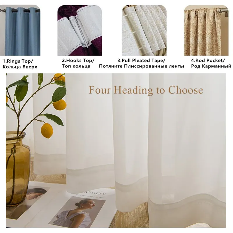 310cm Height White Sheer Curtain Ready Made Customize Size Tulle Keep Privacy Drapes For Living Room /Bedroom Custom Made