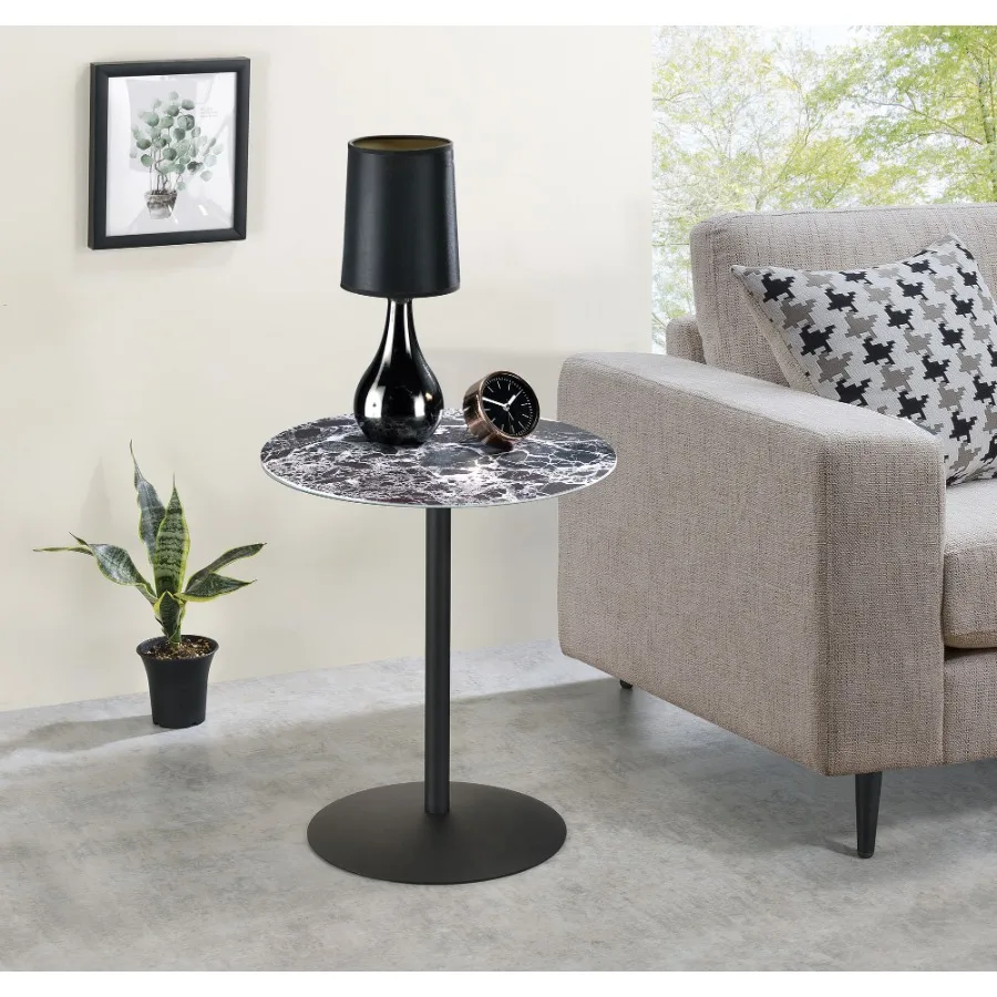 

Circa 17.5 End Table with Black Marble Textured Top