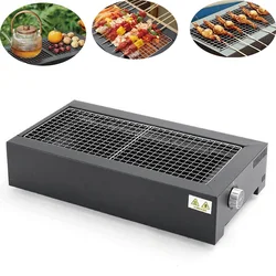 1200W Home Electric Barbecue Machine Portable Camping Outdoor Tea making Grill Large Capacity Non-stick Electric Baking Pan 220V