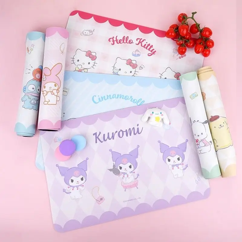 

Sanrio Hello Kitty Cinnamoroll Anime Kawaii Y2k Table Insulated Mat Cute Cartoon My Melody Desk Cover Waterproof Mat Gifts Toys