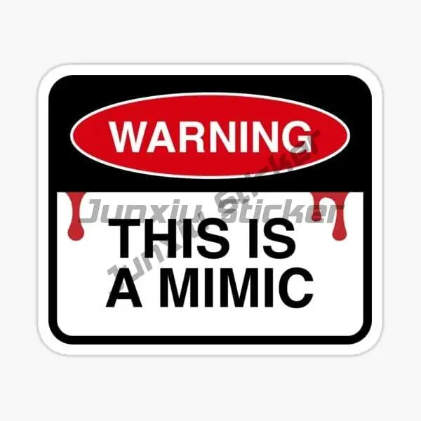 

Warning This A Mimic Funny Sticker Vinyl Decal for Car Bumper, Laptop, Waterbottle Stickers Motorcycles Car Decorations