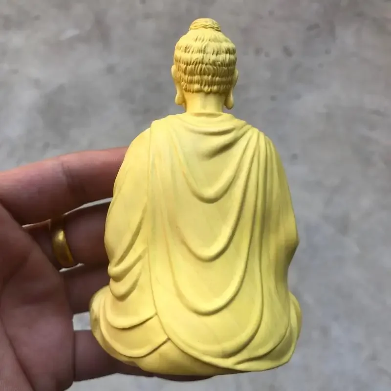 Boxwood Craft Buddha Founder Sakyamuni Buddha Character Buddha Ornament Home Worship Decorative Crafts