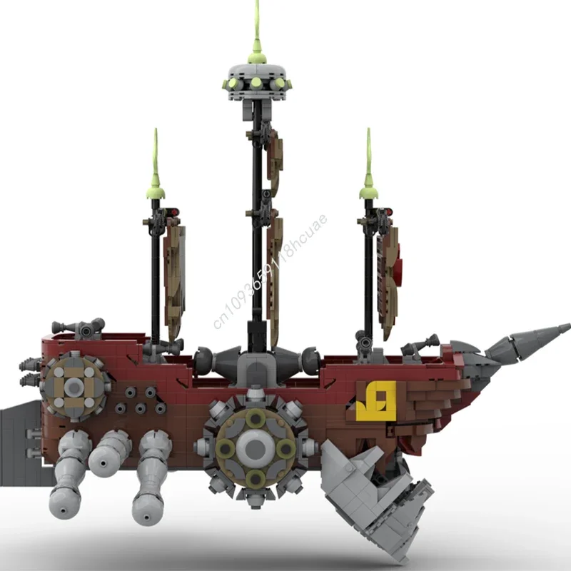 2483 elementy MOC Statek Piracki Królestwo Bez Serca Kingdoms Hearts II Piraci Klocki Konstrukcyjne Edukacyjne Świąteczne DIY Model do Składania Zabawki Prezent