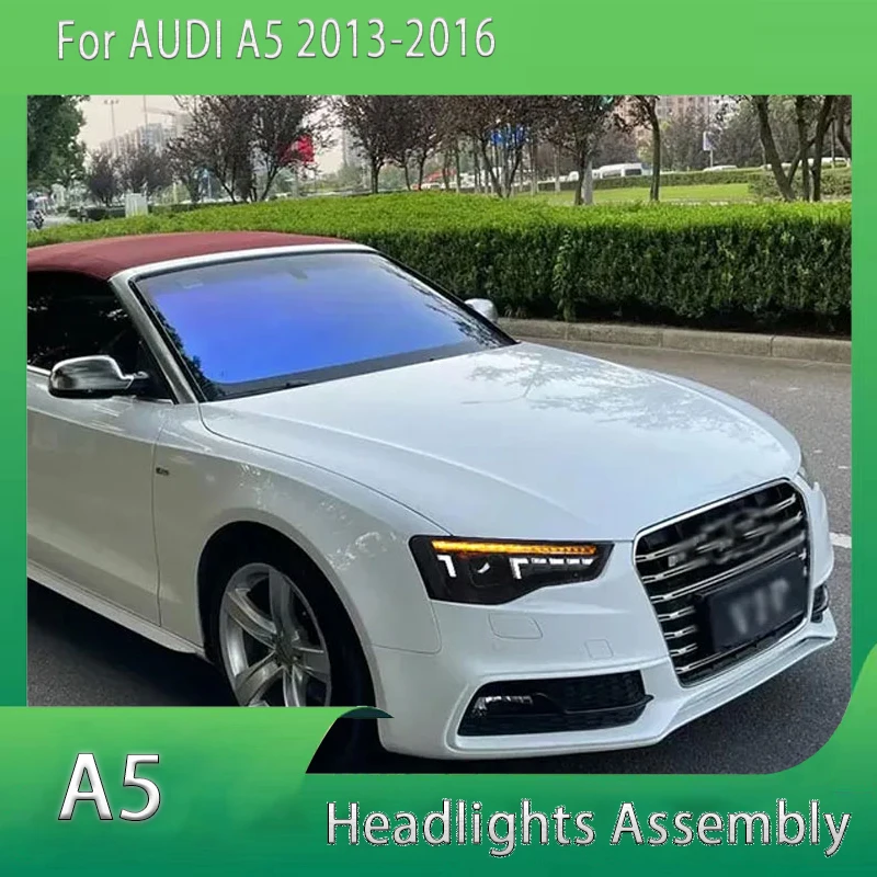 

Car Led HeadLight for Audi A5 A5L LED Headlight 2013 2014 2015 2016 Headlights A5 DRL Turn Signal High Beam Angel Eye Projecto