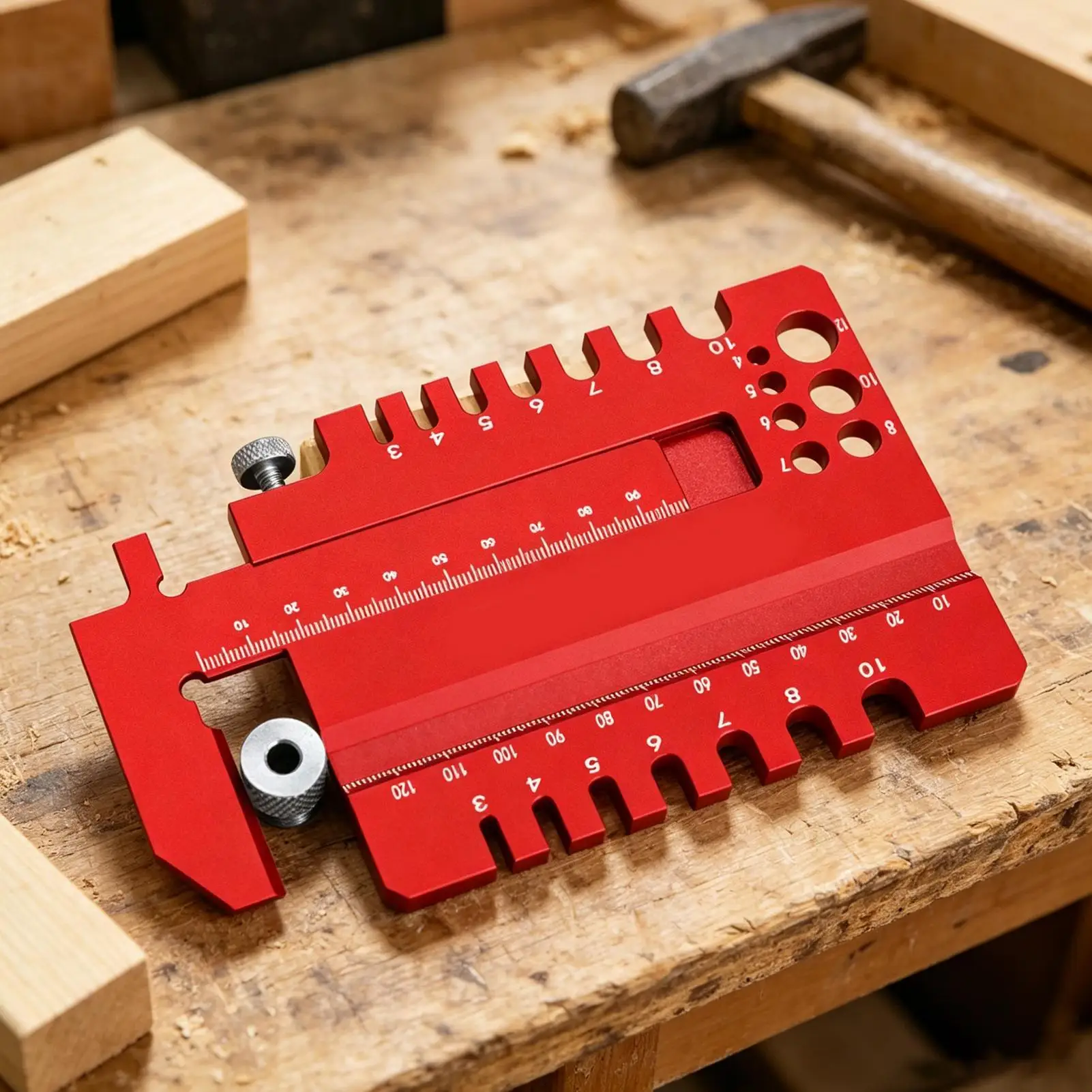 

Woodworking Ruler Measuring Gauge Mortise Gauge For Workshop Home Improvement Garage Carpentry Furniture Making Project