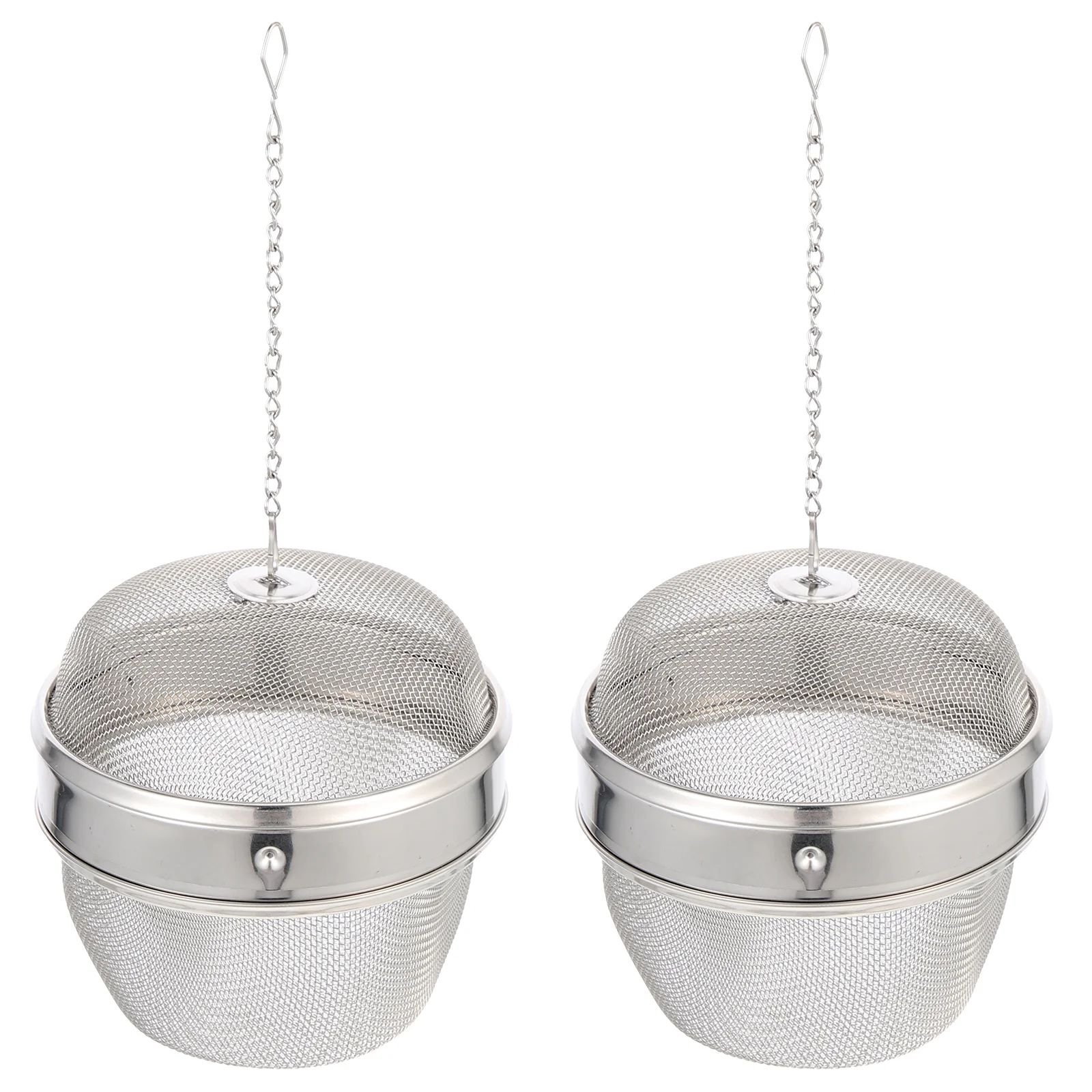 

2 Pcs Jewlery Seasoning Balls Jewelry Washing Basket Tea Watch Clean Silver Infuser Cleaning