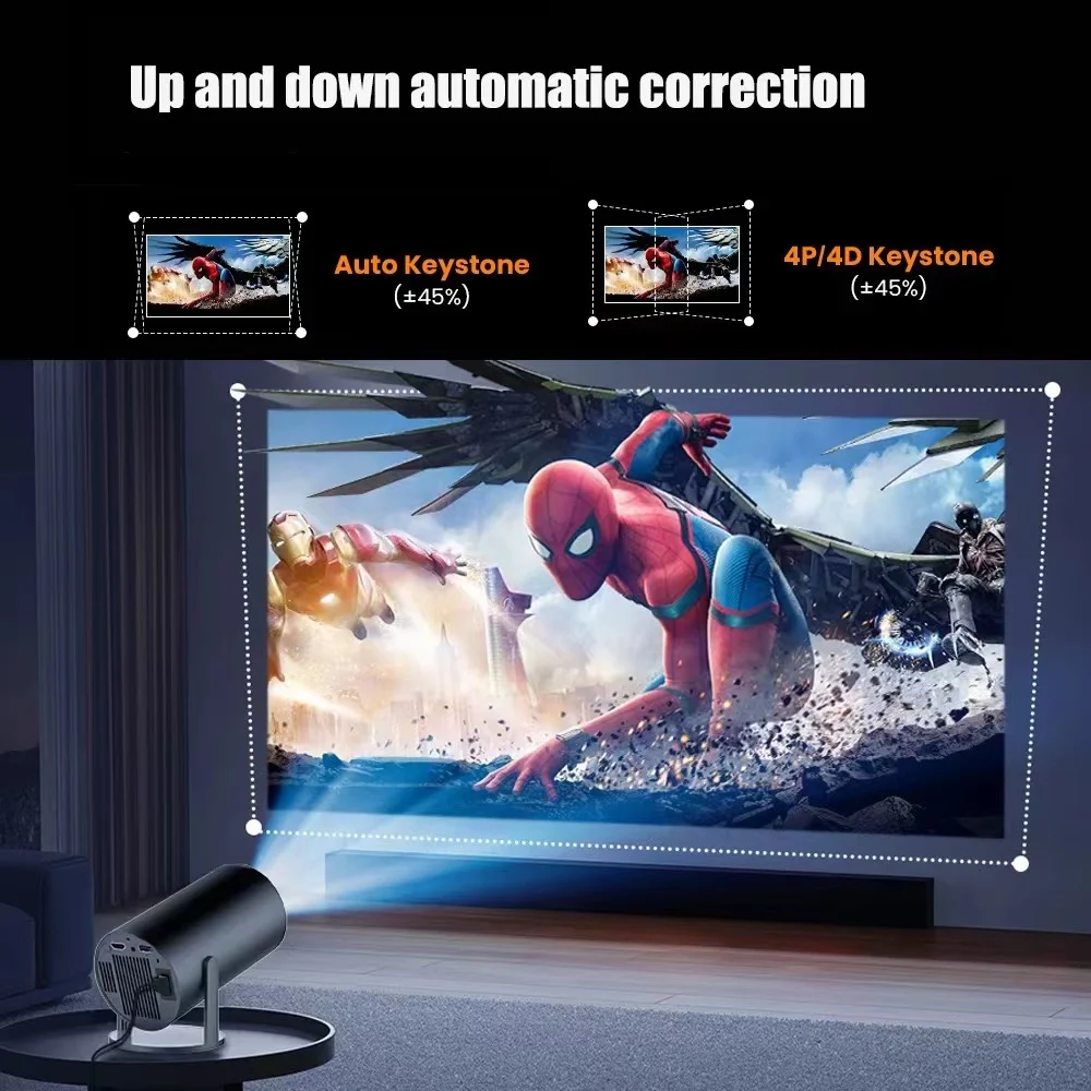 HY300 PRO Projector 4K Android 11 Dual Wifi6 260ANSI Allwinner H713 BT5 1080P 1280x720P Home Theater Outdoor Projector