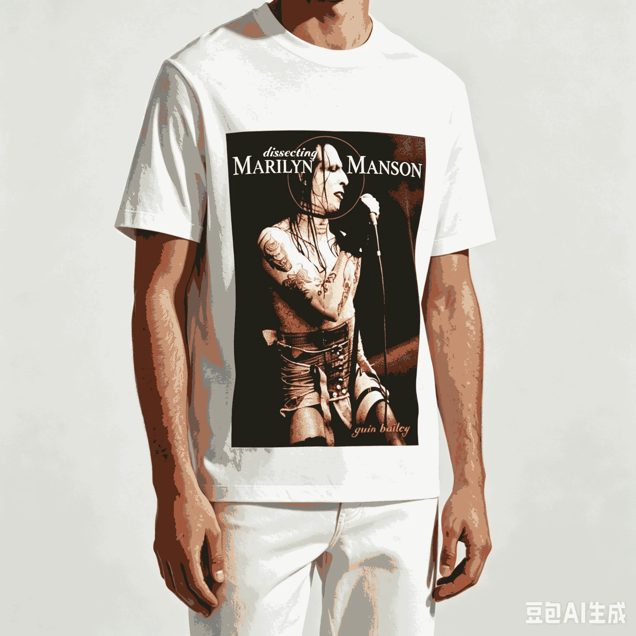 Marilyn Manson for Fan Gift T-shirt Men Women Harajuku Oversized Unisex Short Sleeve Streetwear high quality Couples Breathable