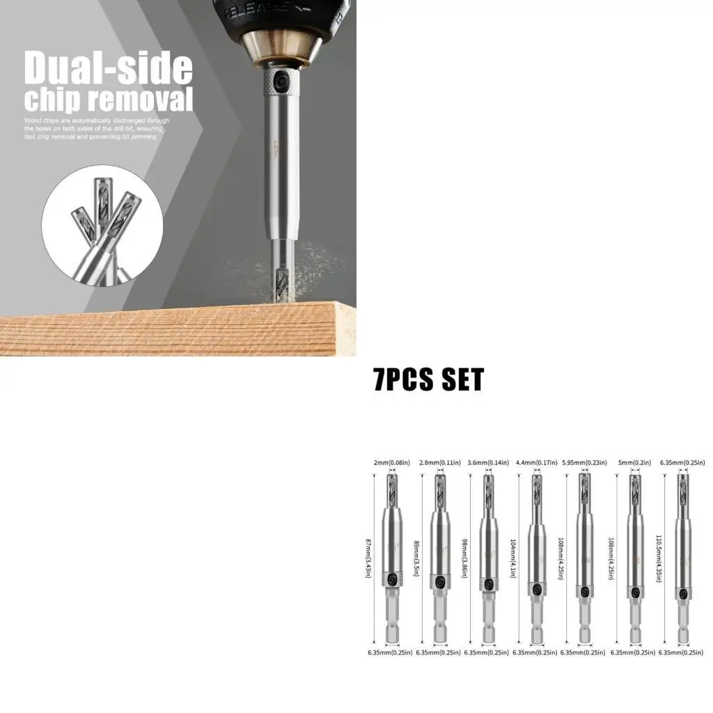 

652F 7 шт., перфоратор, петля, центрирующая петля, сверло, дверной винт, отверстие для деревообработки, рассверливание шкафа,