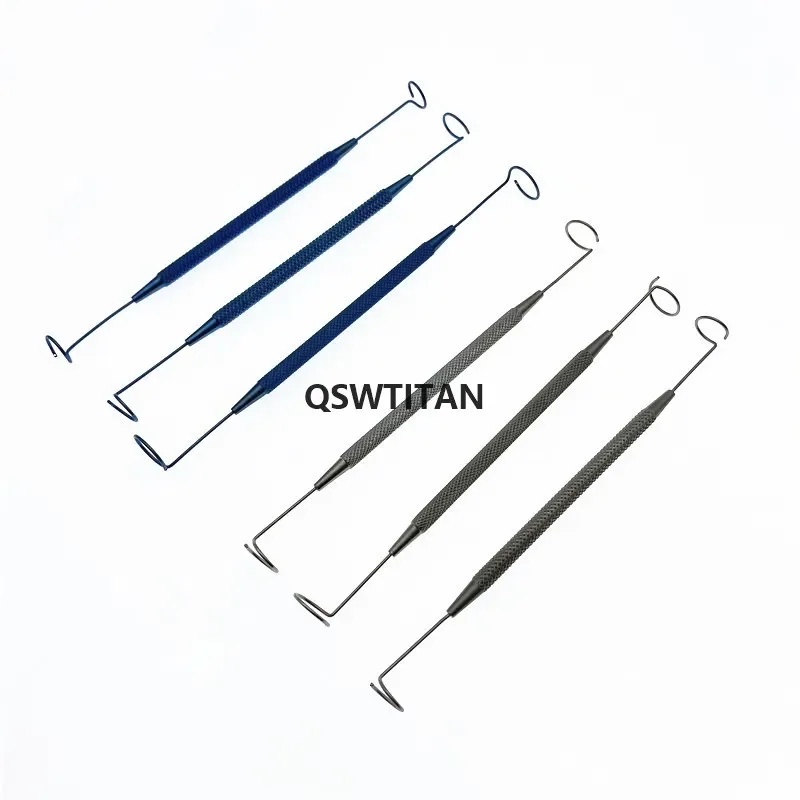 Pigtail Ophthalmic Probe Hook Double Ended Stainless Steel Titanium Eye Surgical Instruments