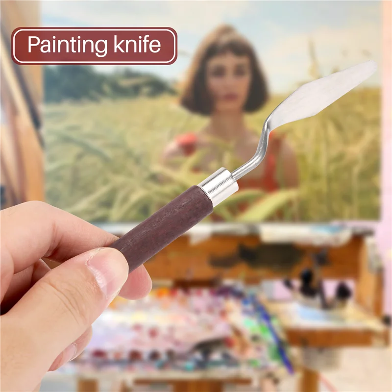 

AT44-1,6 "палитра металлических лезвий, художественная краска, шпатель для рисования, шпатель, скребок, инструмент для смешивания