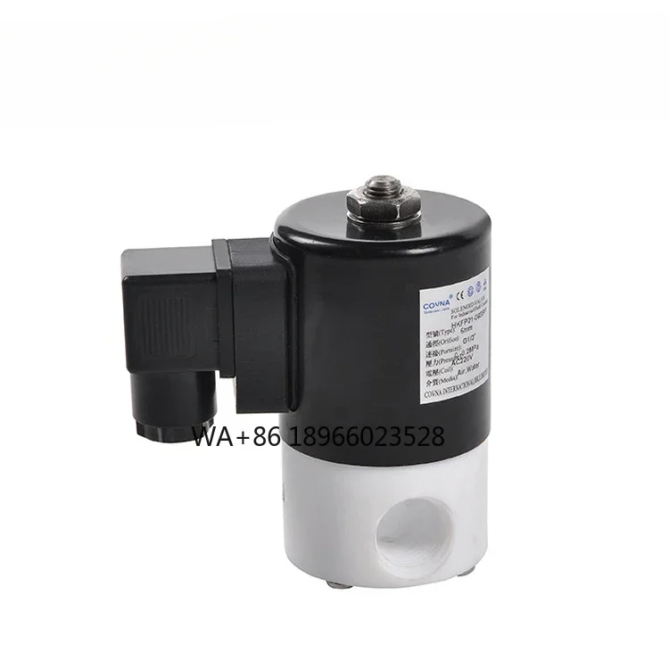 two-position  direct-acting plastic corrosion-resistant solenoid valve normally closed type strong acid and alkali self-produced