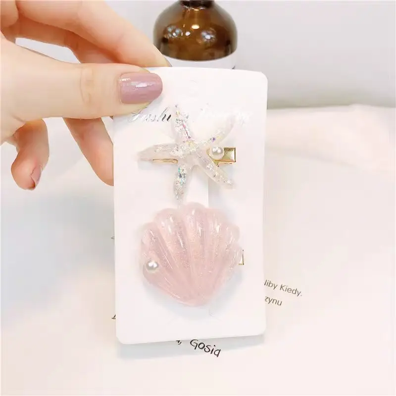 Starfish Shell Hair Clip, Sweet Hairpin for Girls, Versatile Daily Side Clip, Hair Accessory