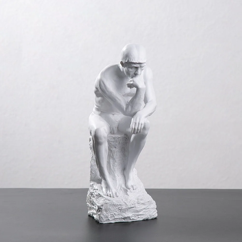 

Desktop Thinker Sculpture Desktop Ornament Home Office Thinker Decor Nordic Style Shelf Tabletop Decoration