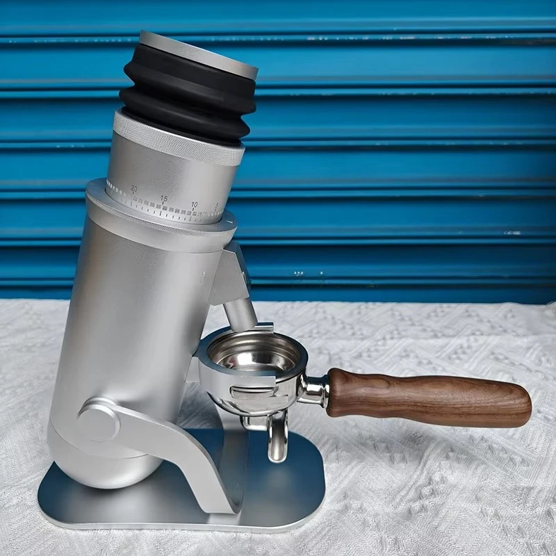 Moedor de café elétrico profissional de dose única automático com liga de alumínio portátil para uso doméstico moagem de milho premium