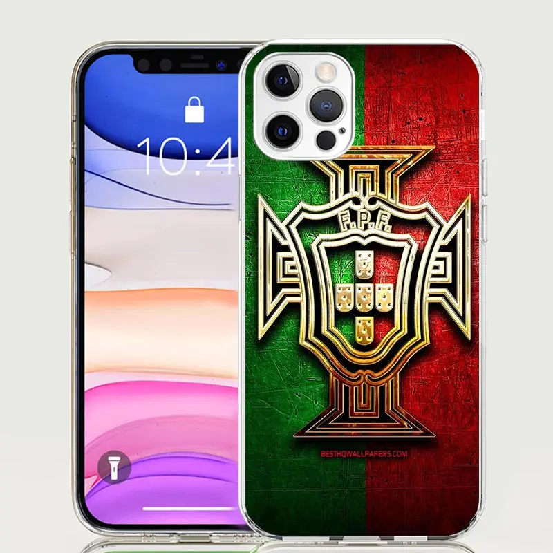 Portugal Flag Portuguese Phone Case For Apple Iphone 11 12 13 Mini 14 15 16 Pro Max 7 Plus X XS XR SE Art Customized Coque Capa