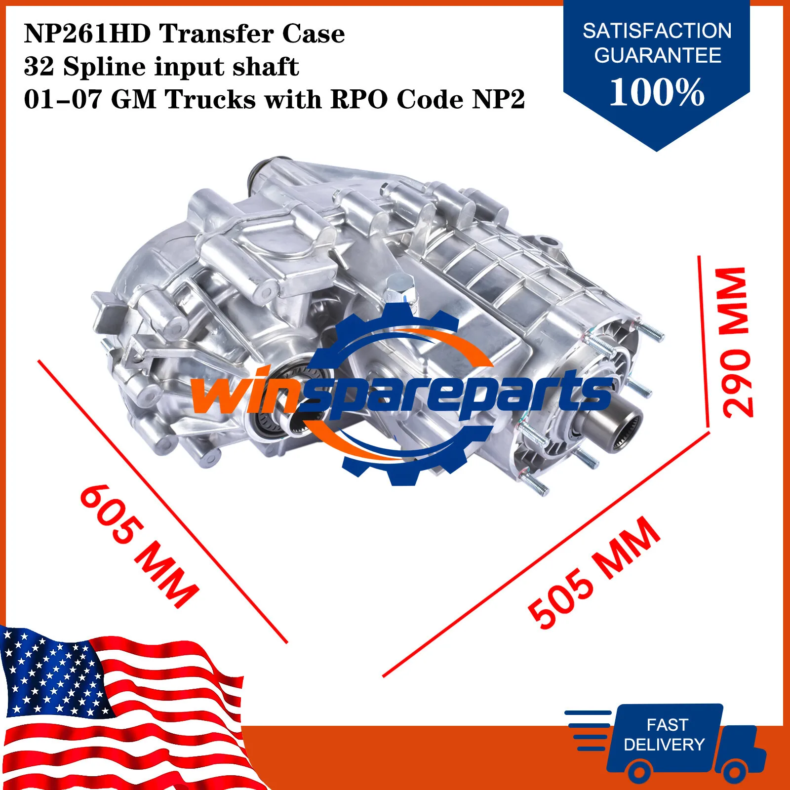 261HD Transfer Case For GMC Sierra 2500 HD Classic / 3500 Classic 6.0L V8 2007