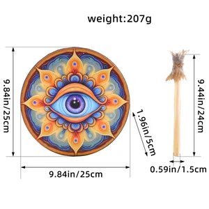 Handgefertigte Schamanktrommel für Dekoration, orientalisches Percussion -Instrument, Eye Shaman, Novo, 2024 12 Schamaner Hauptverkäufe - №10
