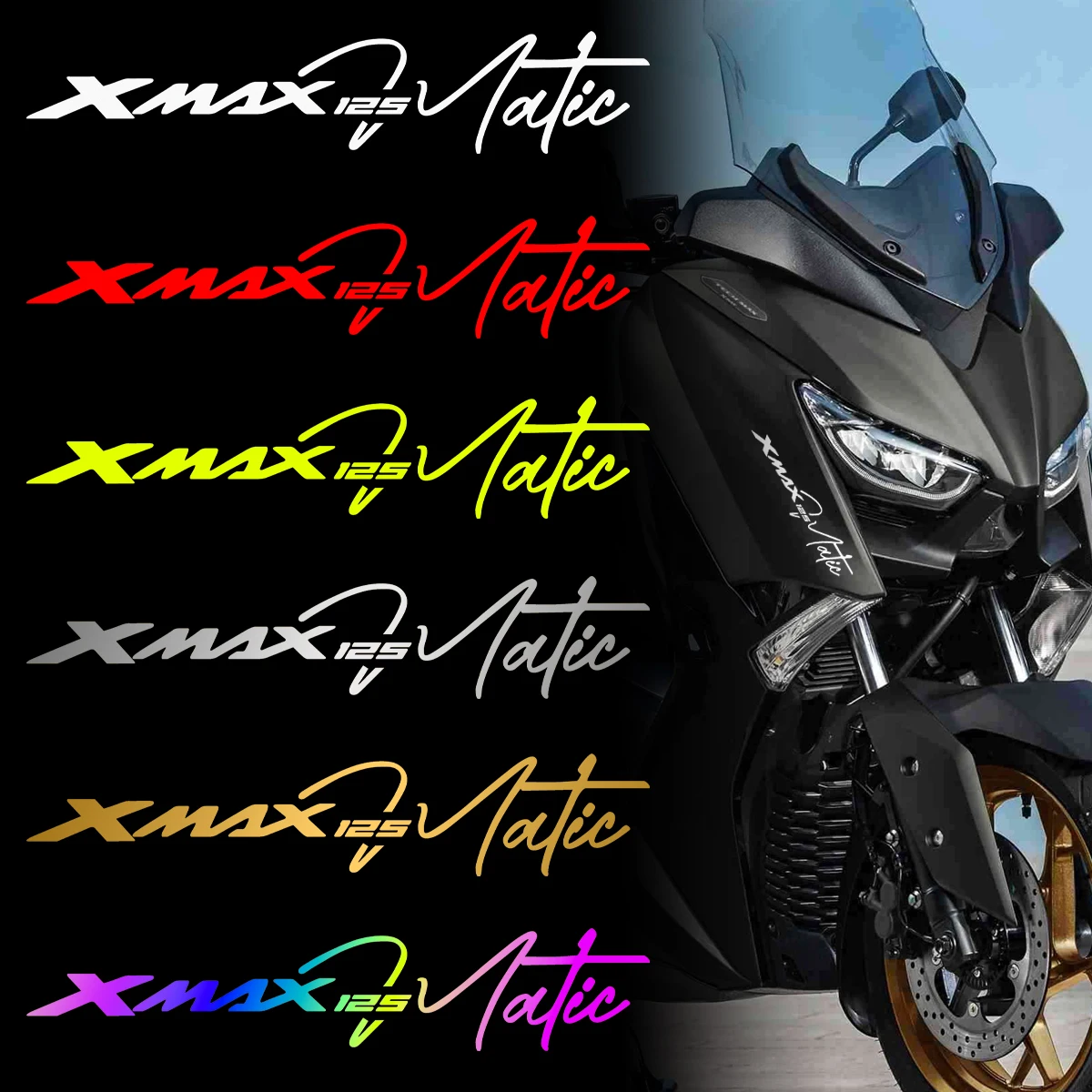 

Для XMAX Xmax xmax 125 наклейки на мотоцикл, мото скутер, боковая часть тела, фара для бровей, виниловые водонепроницаемые аксессуары, наклейки