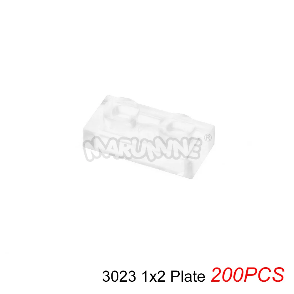 MARUMINE Transparente MOC Bausteine Ziegelteile Fliesenplatten Zubehör Kompatibel mit 98138 3070 3069 3023 3024 2431