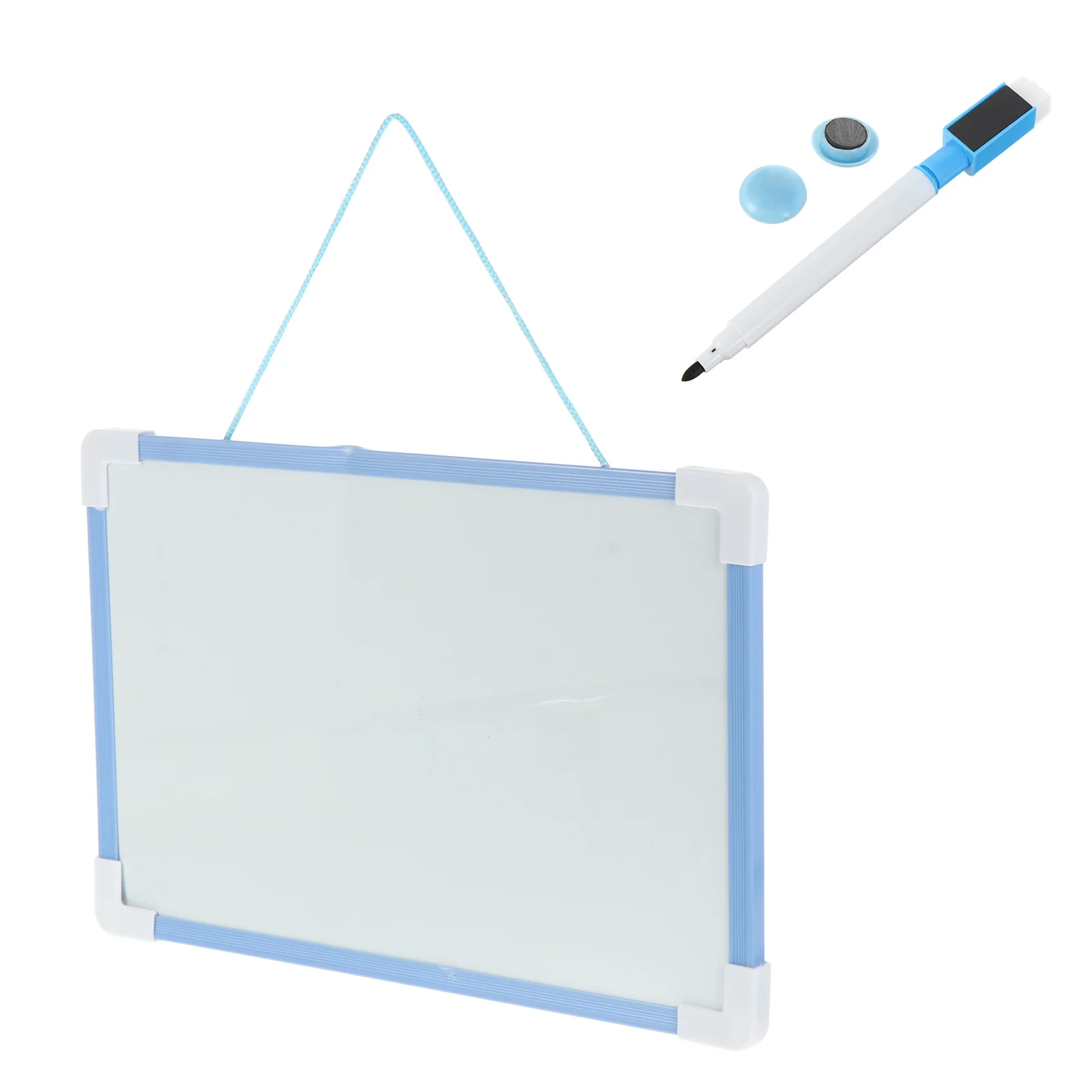 Magnetic Dry Erase Board Double Sided Graffiti Writing Board Whiteboard Message Board Hanging Pen and 2 Magnetic Snaps for