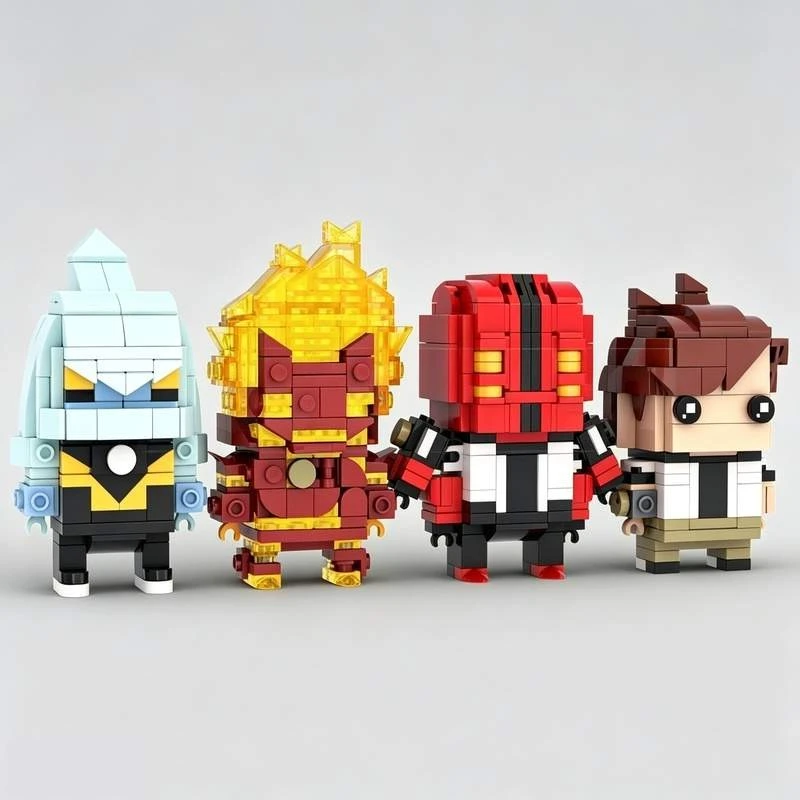 818 PCS Cartoon Game Characters Brickheadz Set Model Custom Building Blocks Educational Assembly Birthday Home Collection Gifts