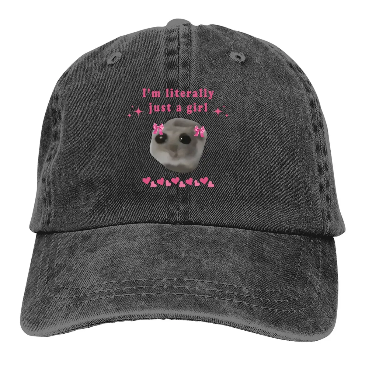 Im Just A Girl Baseball Caps Peaked Cap Sad Hamster Sun Shade Cowboy Hats for Men Trucker Dad Hat