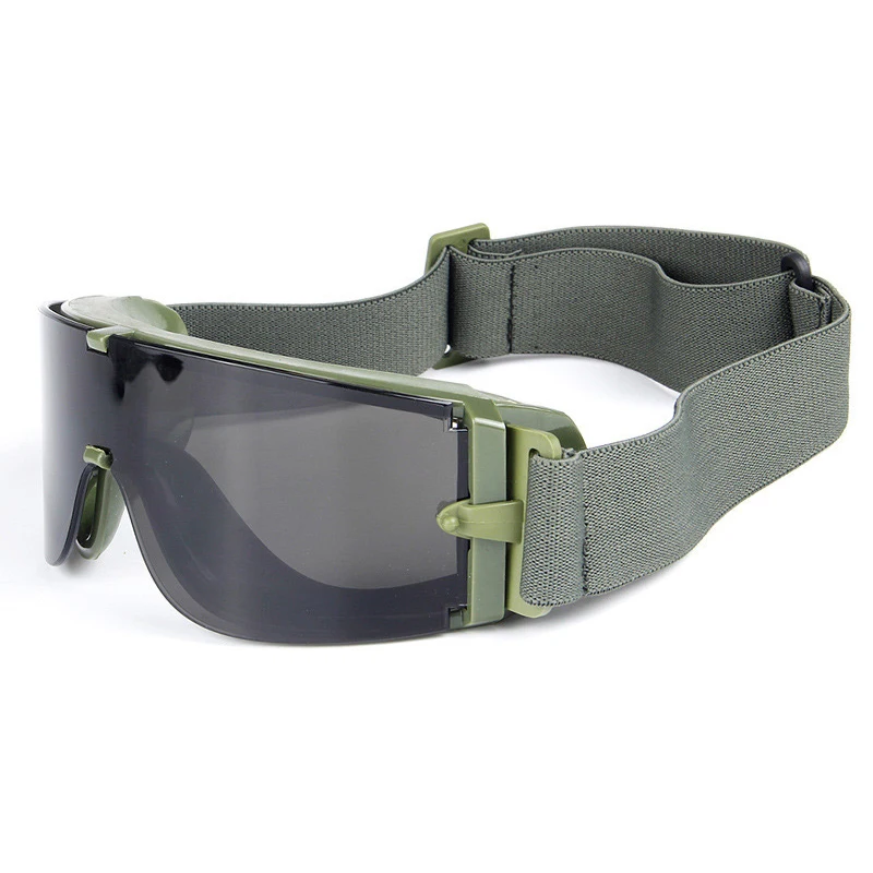 X800 okulary taktyczne wojskowy Sport Airsoft Paintball polowanie ochronne Google 3 zestaw obiektywów okulary przeciwsłoneczne UV na świeżym