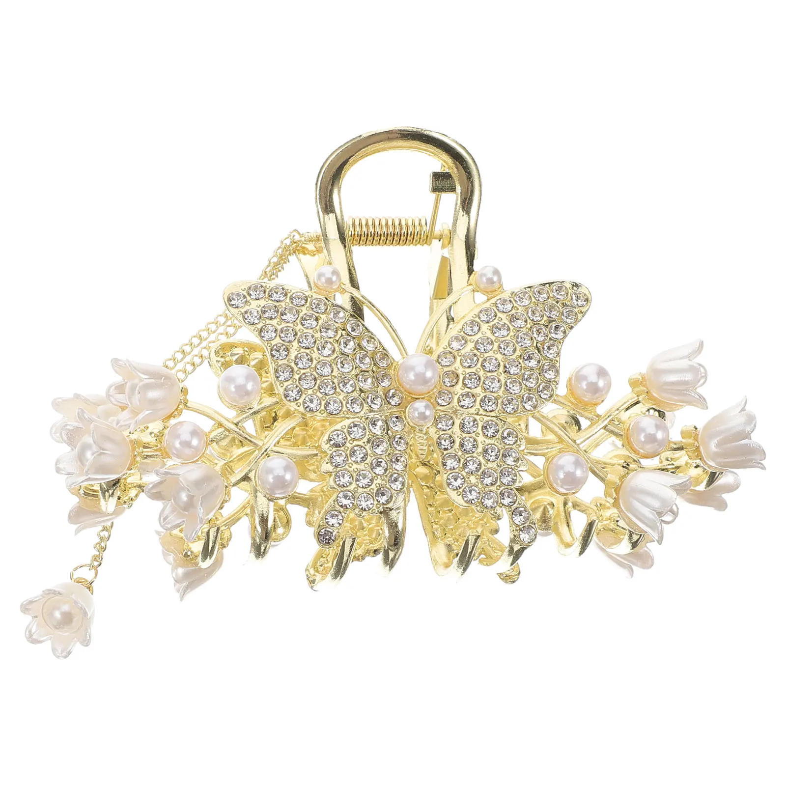 

Stylish Metal Hair Clip Flower Tassel Hair Accessories Lily Of Hair Claw Barrette For Women
