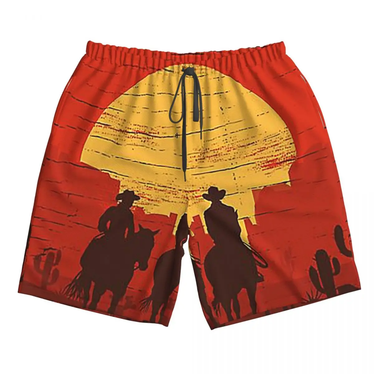 

Cowboys Of The Wild West - Journ Trunks Beach Board Shorts Casual Quick Dry Swim Summer Men Pants