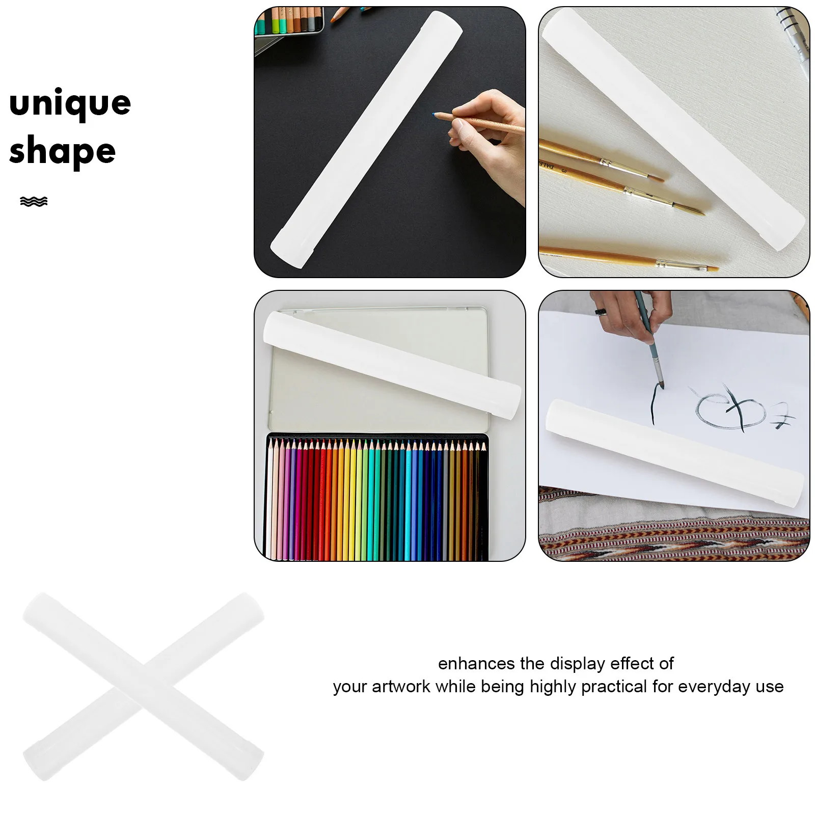 5 قطعة أنبوب اللوحة القماشية دائم بولي كلوريد الفينيل حامل الملصقات الفن تخزين السفر واقية الحاويات لملصقات الرسومات وثائق #3