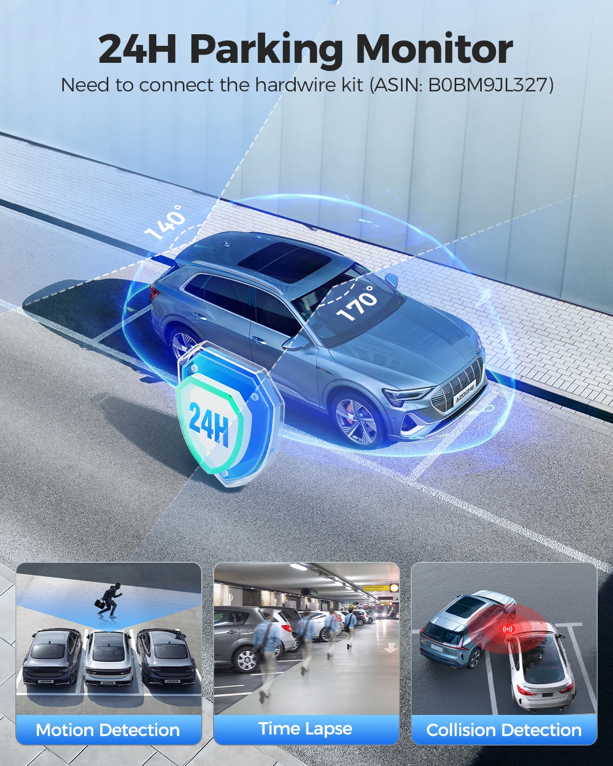 AZDOME 4K ADAS Dash Cam GS63H Pro Car DVR Built-in GPS WiFi Video Recorder Car Camera WDR Night Vision 24H Parking Monitor 1080P