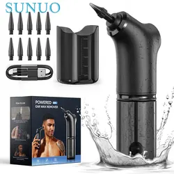 SUNUO Automatic Ear Cleaning Health Care Water Irrigation Automatic Earwax Remover For Adult 4 Pressure Mode Silicone Ear Washer