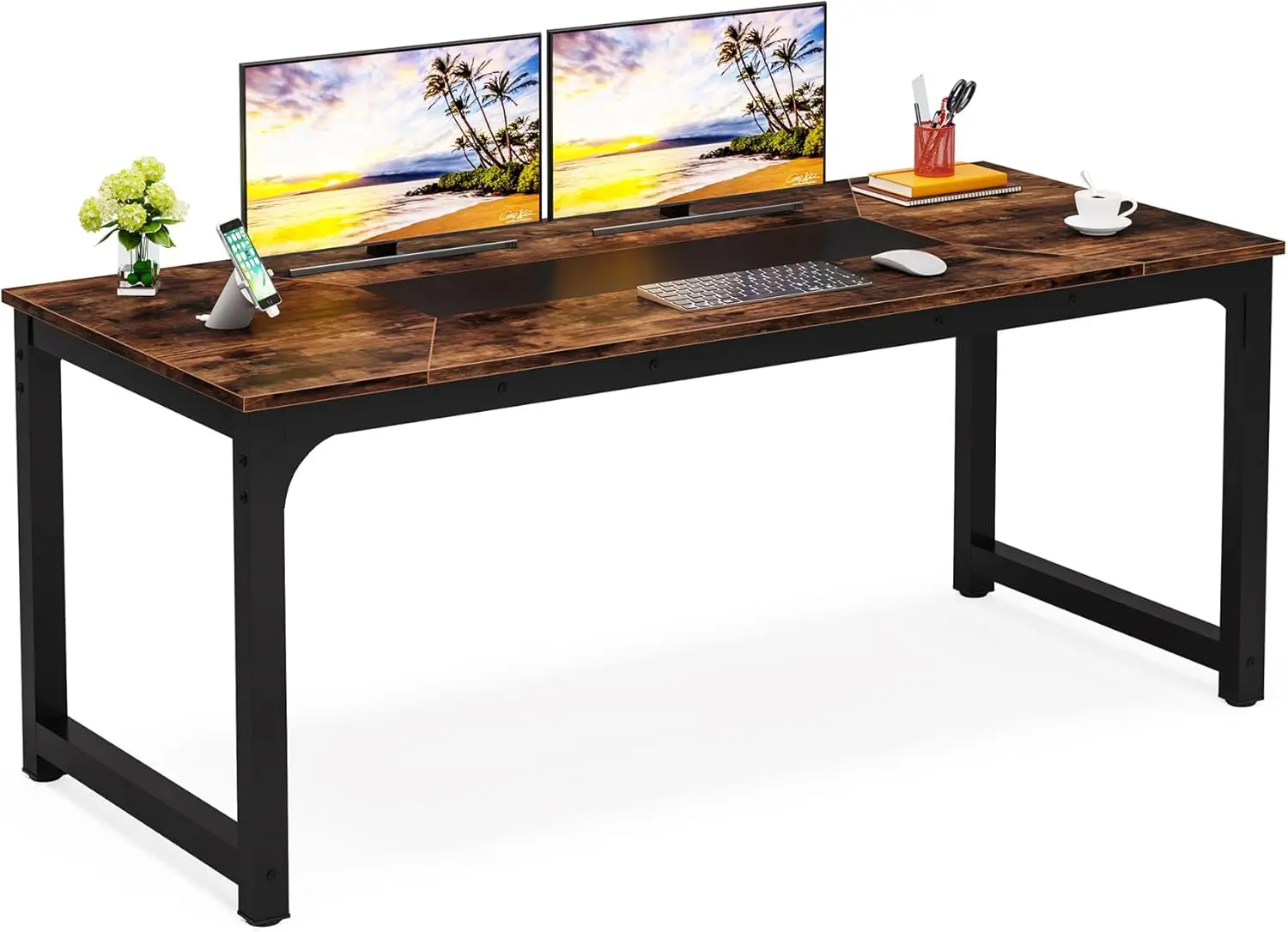 

70.9 Inch X Large Executive Office Computer Desk, Brown