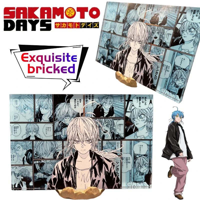 SAKAMOTO DAYS Akira Akao Personality Creative Acrylic Card Brick Men's Cool Desk Decoration ornament Gift for Friend's Birthday
