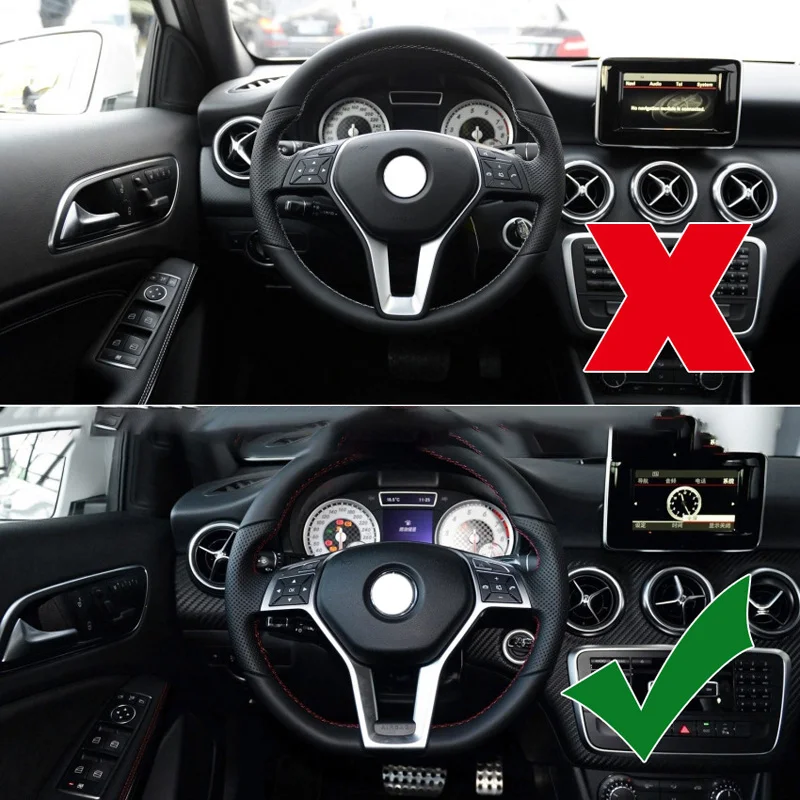Steering Wheel Panel Cover Trim Fit For Mercedes-Benz E-Class W204 C63 W212 W207 E63 W117 CLA45 W176 C218 #09946400139107