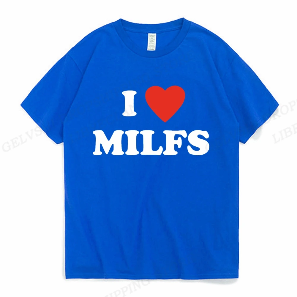 ICH Liebe MILFS T Hemd Männer Mode T-shirts Baumwolle T-shirt Kinder Hip Hop Tops Tees Frauen Tops Sommer Camisetas Unisex tops Junge 2023