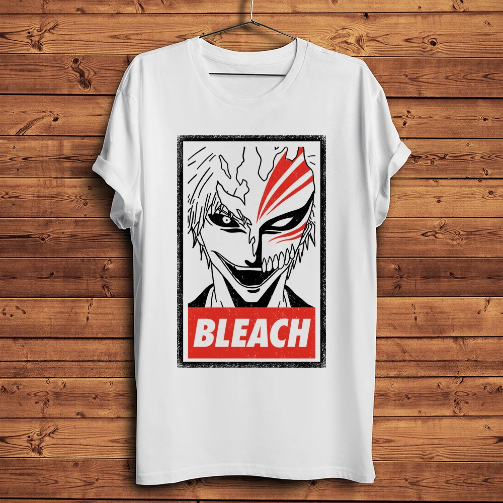 Kurosaki ichigo Bleach Urahara kisuke Funny anime T-Shirt Men Short Sleeve TShirt Unisex manga Streetwear Tee breathable print