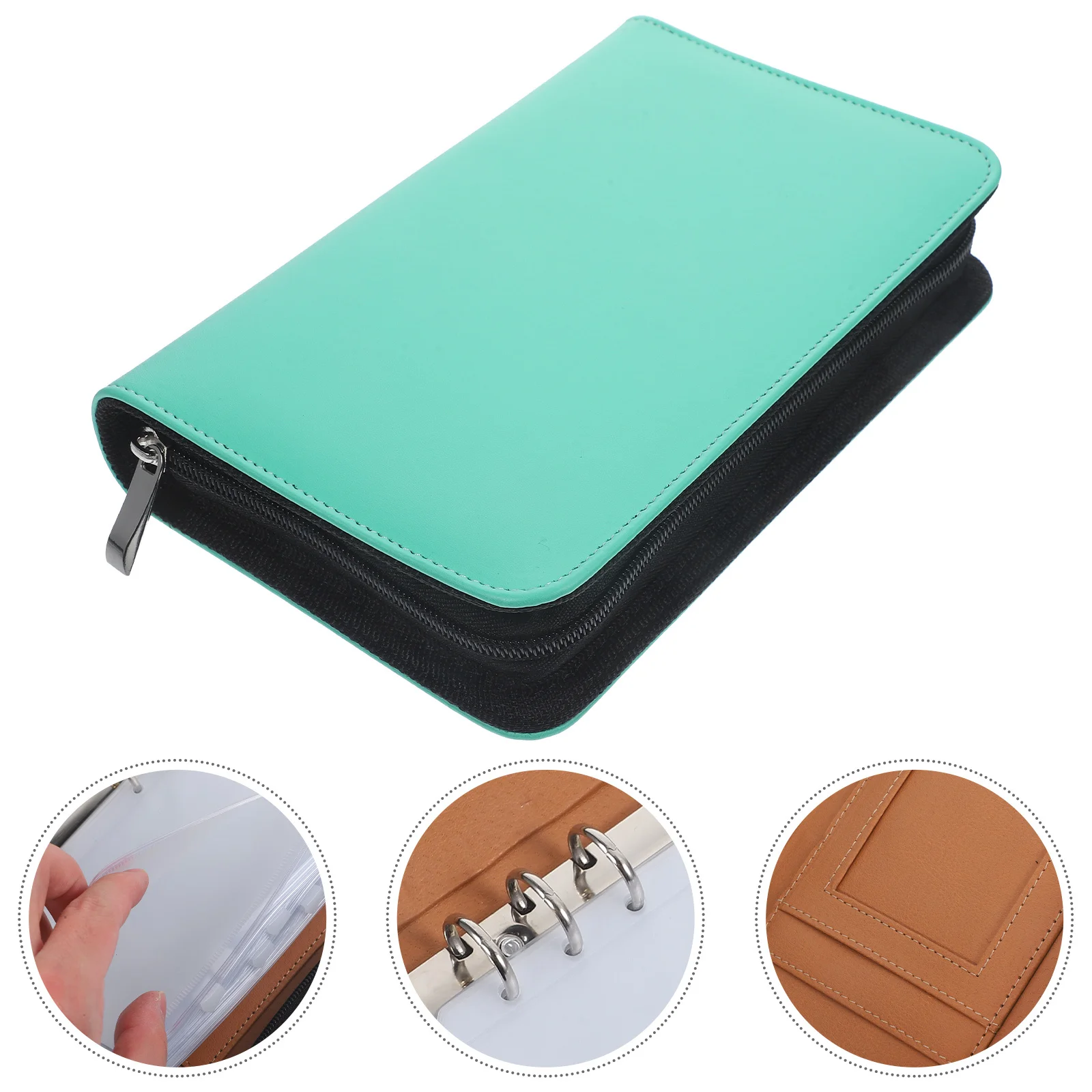 

1Set Waterproof Medication Organizer Pouch Pocket Pharmacy Travel Case Loose Leaf Storage Durable PU Small Pill Organizer