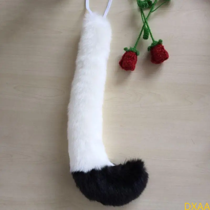 DXAA ANIME POUR WOLF COSPLAY PRIPS ACCESSORY COUNTRE Couleur en peluche oreilles Bandana Hoop Animal Long Tail Halloween