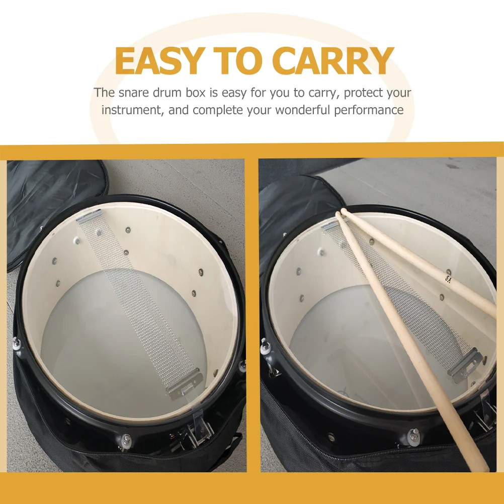 Snare Drum Storage Bag Drumsticks Case for Instrument Percussion Cymbal Pad Travel Tote Backpack Musical