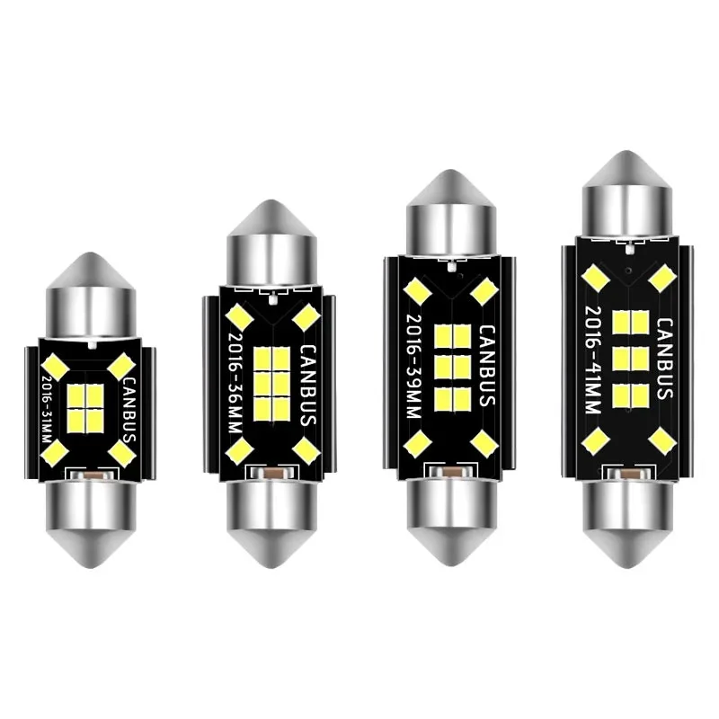 

2/4/10PCS LED Canbus Festoon 31mm/36mm/39mm/41mm 2016-10smd 12V Auto Interior Reading Lamp License Plate Lights Car Dome Bulbs