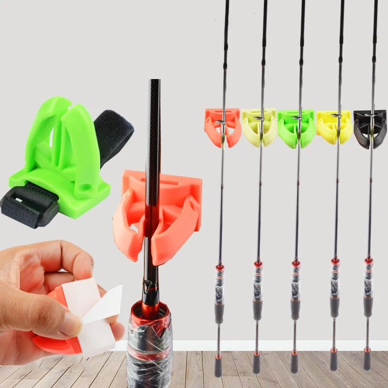 {MX} حامل قضيب الصيد المحمول على شكل حرف V رف القطب من السيليكون مع حزام لملحقات تخزين قضيب الصيد البحري للقوارب