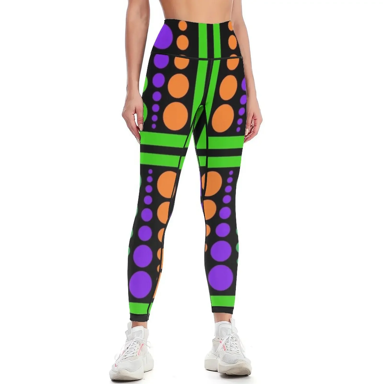

HALLOWEEN SPOTS GEOMETRIC PATTERN Leggings sportswear for gym for physical sport pants legging gym Womens Leggings