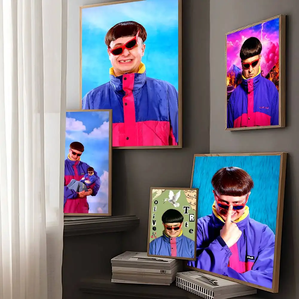 Singer Oliver Tree DIY Sticky Poster Fancy Wall Sticker for Living Room Bar Decoration Wall Decor