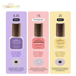 Pegamento Individual para extensiones de pestañas, pegamento fuerte de secado rápido, Color negro claro, larga duración, maquillaje, 0,3 S