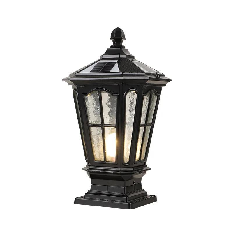 

Stigma lamp Solar outdoor waterproof courtyard garden Home villa wall wall wall gate lamp Chinese door pillar lamp